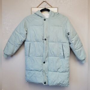 Light Blue Puffer Coat For Girls  Size 6/7
